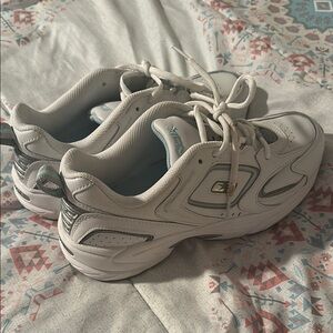 Reebok Women's White and Silver Sneakers